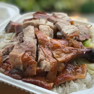 163. Roast Pork over Rice Plate