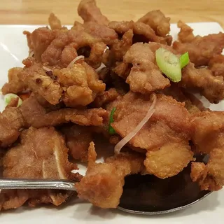 172. Salt and Pepper Pork Chop over Rice Plate