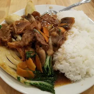 188. Beef Stew over Rice Plate