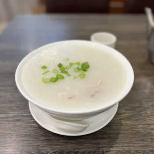 a bowl of soup on a table
