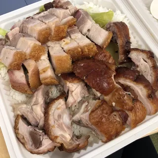 6. Two Items Barbecue over Rice Plate