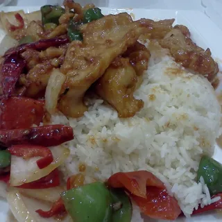 9. General Chicken over Rice Plate