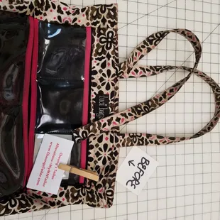 Simple restitching to bag handle