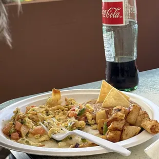 a plate of food on a table