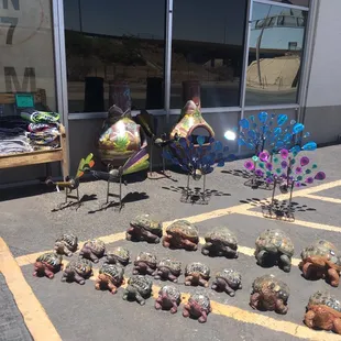 Outdoor metal yard art