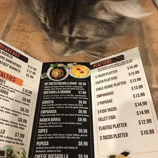 Part of the menu