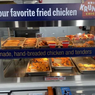 They also have Krispy Krunchy chicken. YUM
