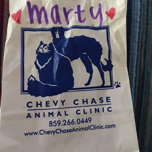 Our fur kid Marty joined our family and the Chevy Chase Animal Clinic Family!