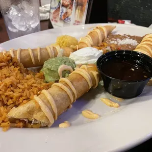 Chicken flauta dinner