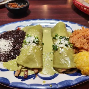 Shrimp and crab enchiladas