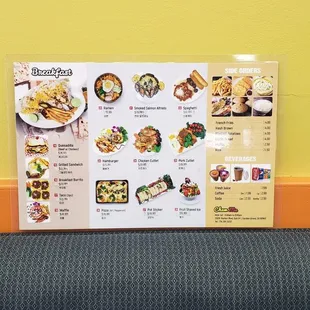 Menu (some breakfast items were not available yet during the soft opening, but we are looking forward to it!!)