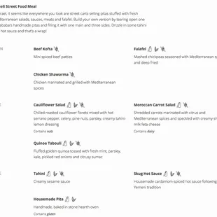 Israeli Street Food Meal from Sababa