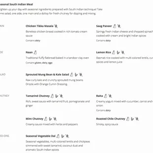 South Indian Meal from Dosa