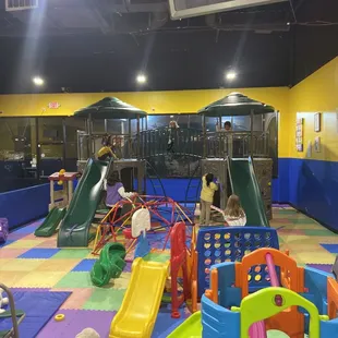 A playground with no separation from dining area! Who's idea was this??