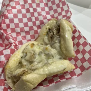 Chicken Alfredo sub. Delicious