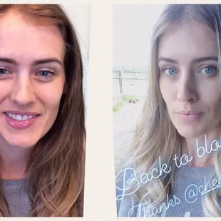 Before and after  blondes do have more fun