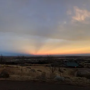 Anti-crepuscular rays, taken from Cheyenne Mountain State Park Campground area.