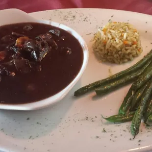 Beef bourginon lunch.