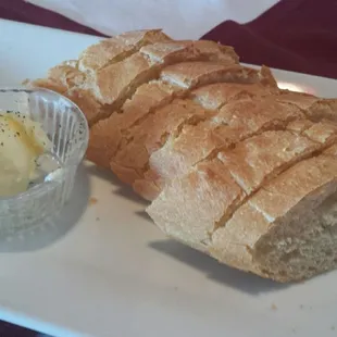Baguette &amp; herbed butter. Pretty typical, but passable.