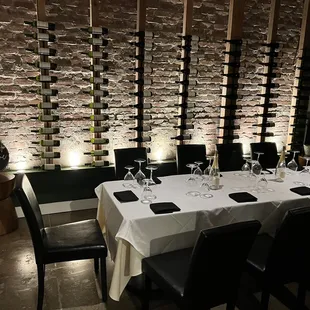 They have a private dinning room in the back. Can't wait to host clients here.