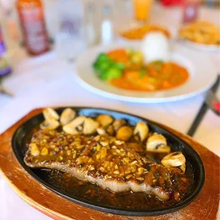 a plate of food on a table