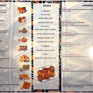 Menu (as of June 2022)