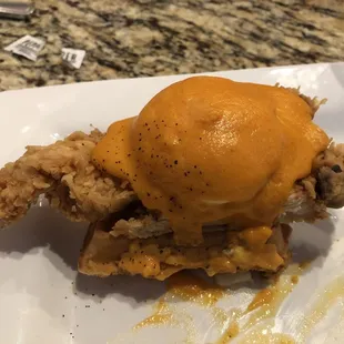 Chicken Waffles Benedict