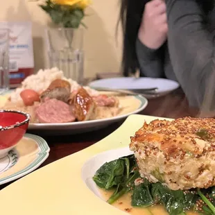 a plate of food on a table