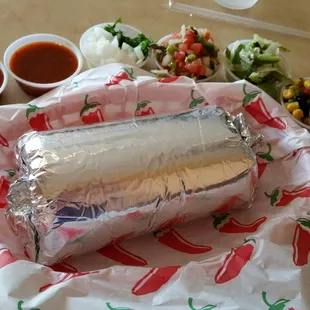 Huuuuge bean &amp; cheese burrito!
