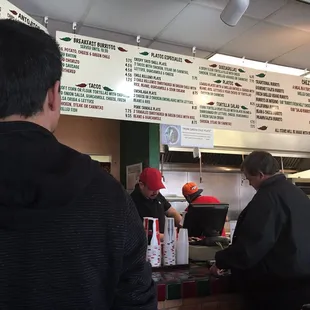 Waiting in line to order