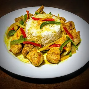 Creole Curry chicken with rice