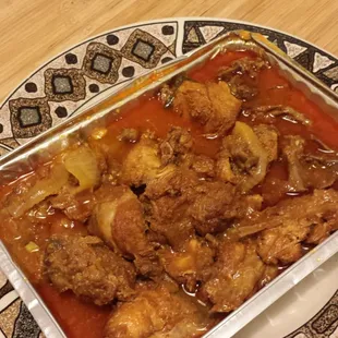a plate of food on a table