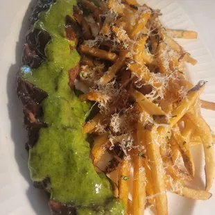 Hanger steak and fries