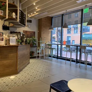 the inside of a coffee shop