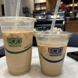 Delicious iced caramel latte