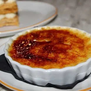 The Crème Brulee was made with Caramelized Vanilla Bean Custard.