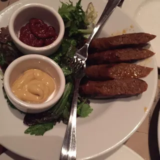 Assiette de Merguez with Harissa