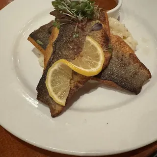 Pan seared branzino