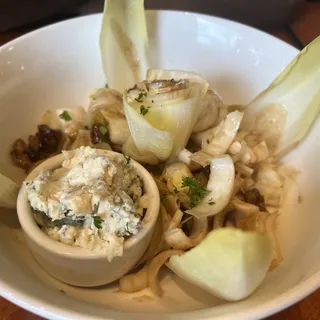 Brie with Salad and Walnuts