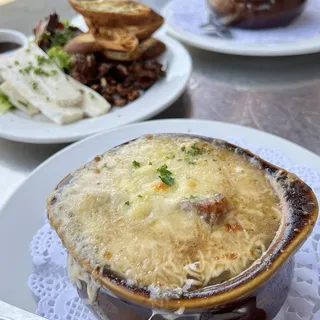Brie with Salad and Walnuts