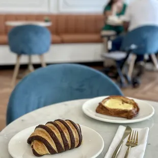 Pain au chocolate, cheese danish