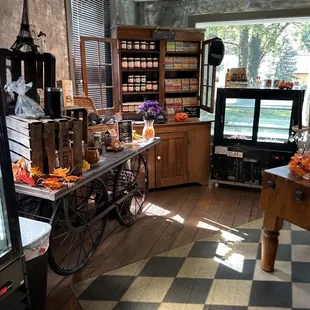Inside retail area