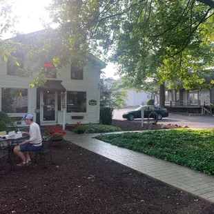 Sitting and parking outside