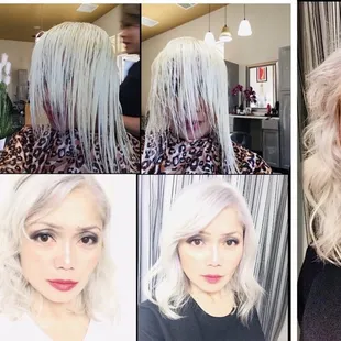 From Black hair to platinum blonde thanks to Rochana!