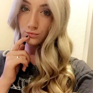 Platinum blonde and wedding updo