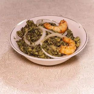 Ndole with Schrimps