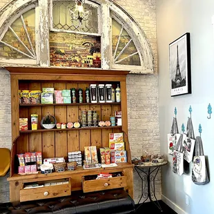 Small market at the front door.