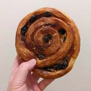 Get this! I loved this pain aux raisins loaded with plump raisins in a flaky pastry.