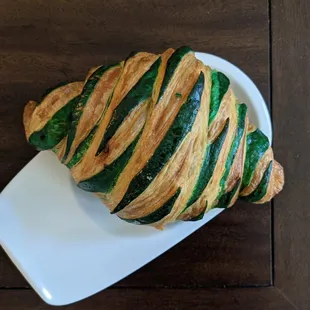 The pistachio croissant was okay. The pistachio filling was not that discernible.