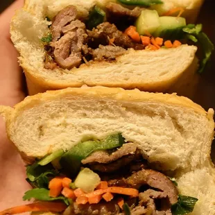 a beef sandwich